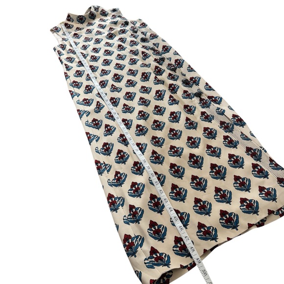 NWT Tory Burch Crepe Button Sheath Dress Blue Marina Print Size 2 - Picture 11 of 13